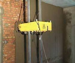 Wall plastering using machine