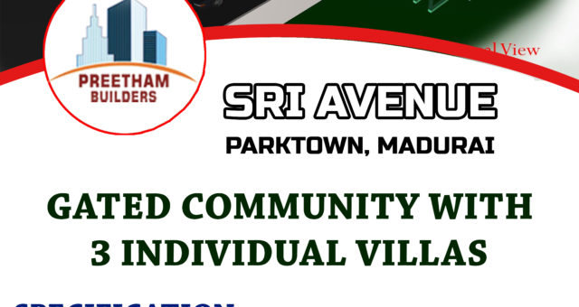 Individual Houses available @ Sri Avenue, Parktown, Madurai