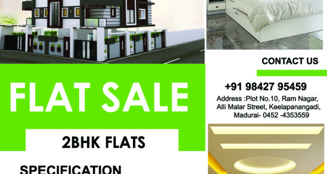 2BHK Luxury Flats available @ PSM Apartment, Keelapanangadi, Madurai