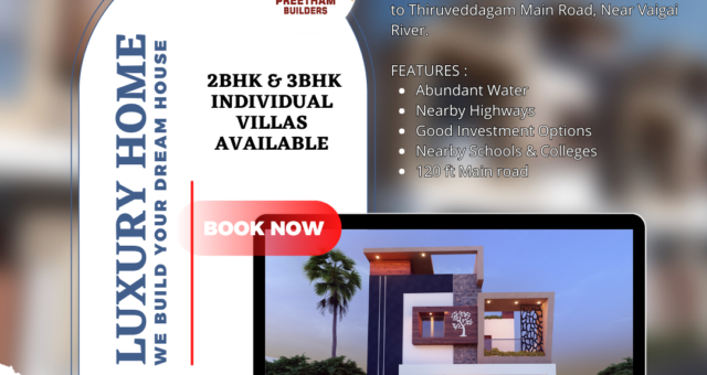 Luxury House & Villas available @ Anandam avenue & villas,Thenur, Madurai